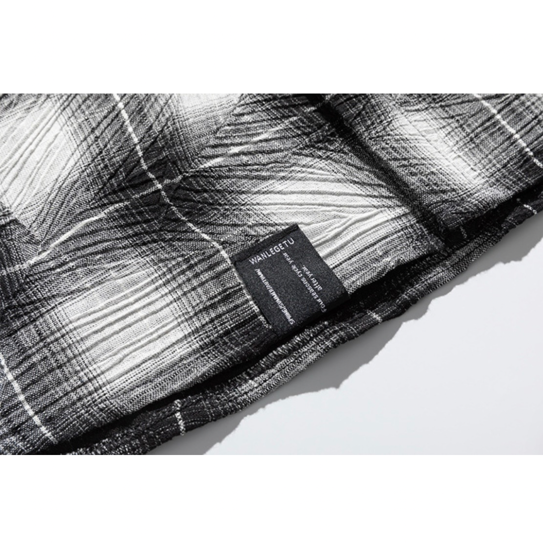 ウィンクルコットンPE　チェック　シャツ　N1215