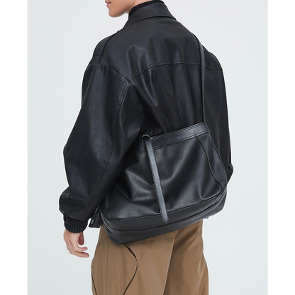 PUレザー　ラインストラップ　ショルダーバッグ　N1150