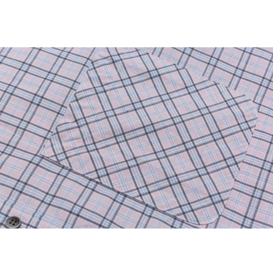 グラフチェック　ブロードシャツ　N1054