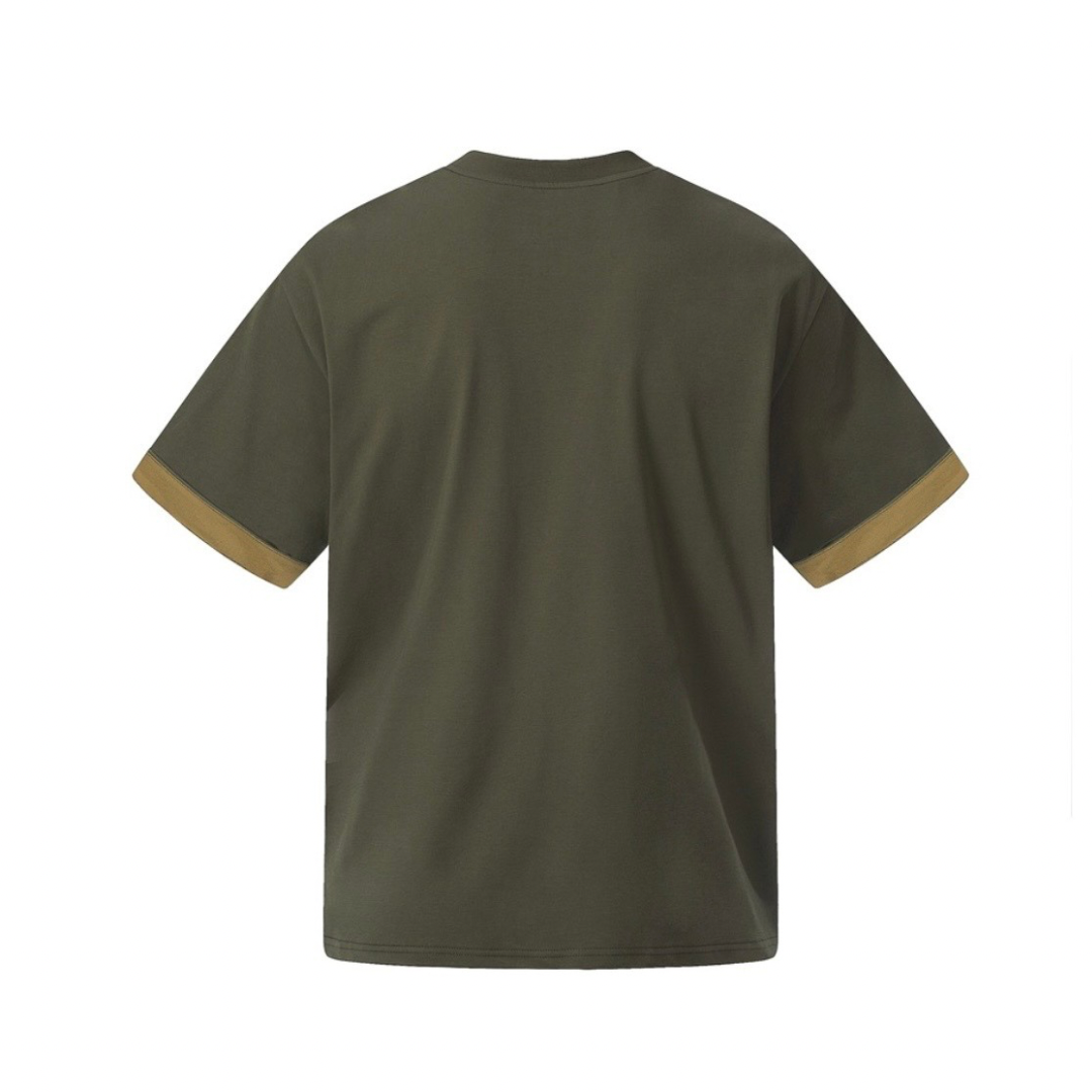 コットンポリ　バイカラーヘム　Tシャツ　N1591