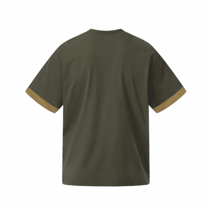 コットンポリ　バイカラーヘム　Tシャツ　N1591