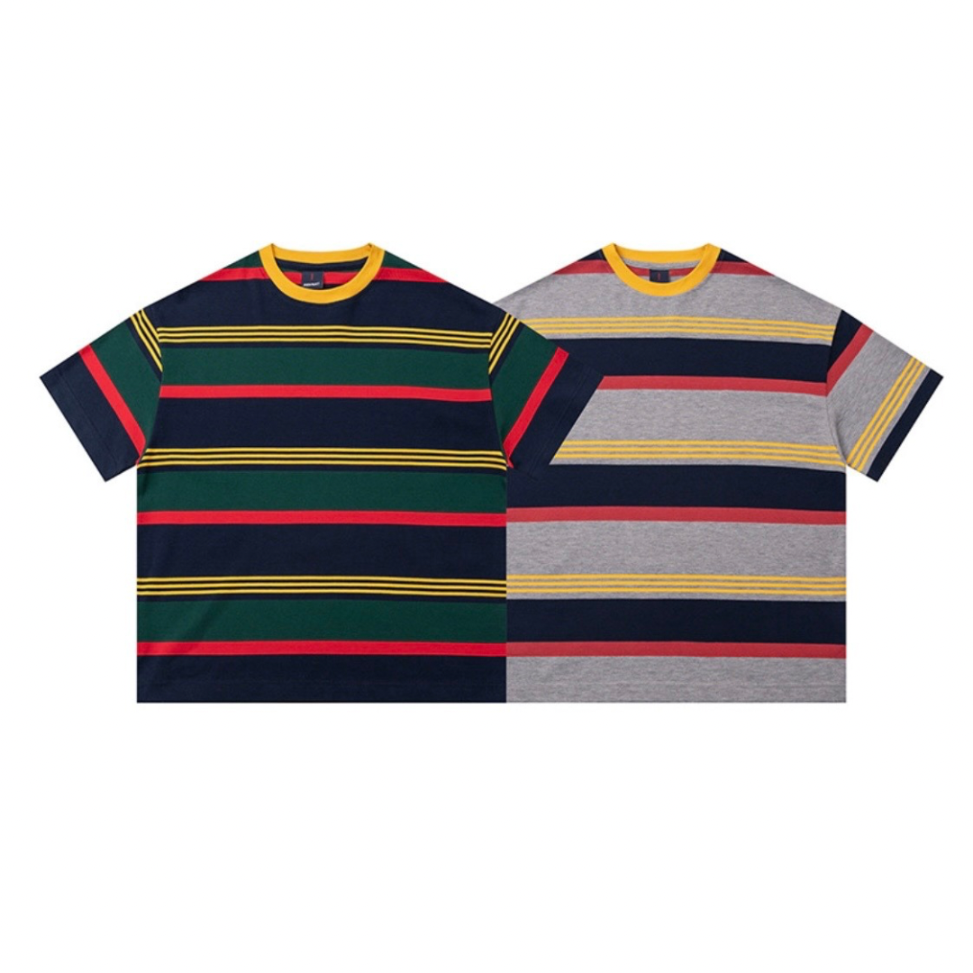 マルチカラー　ボーダーTシャツ　N1464