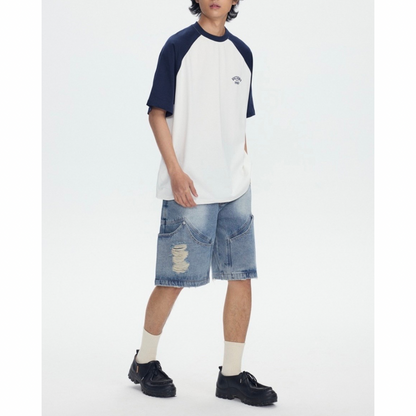 カレッジプリント　ラグランスリーブ　Tシャツ　1597