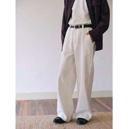 コットン ワイドストレートパンツ N751