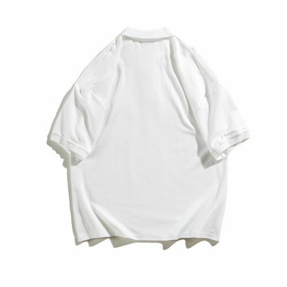 Cotton polyester wide polo shirt N400