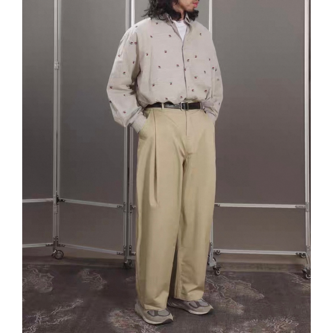 チノ　ワイドタック　パンツ　N1484