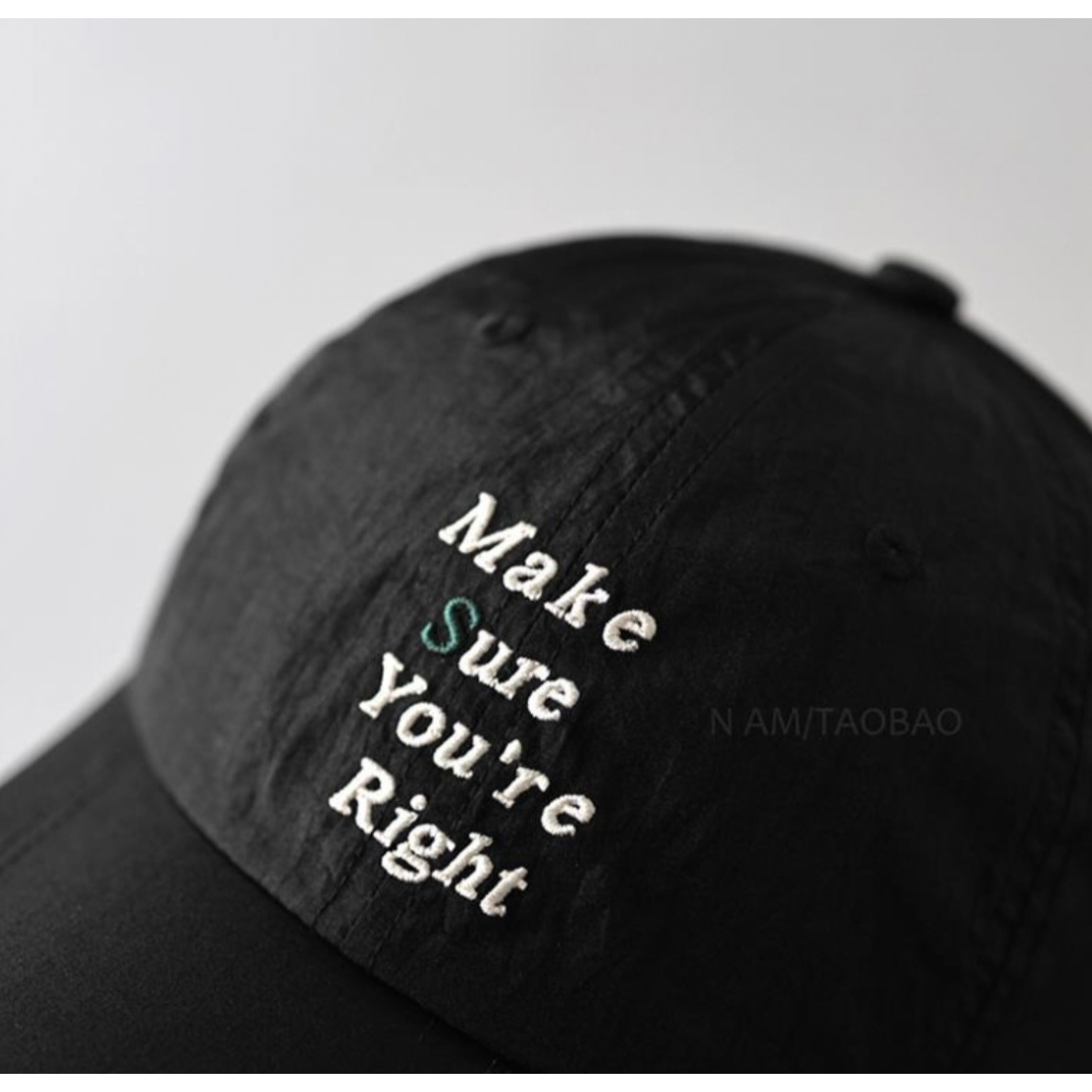 [Make sure you're right] 6 panel cap N476