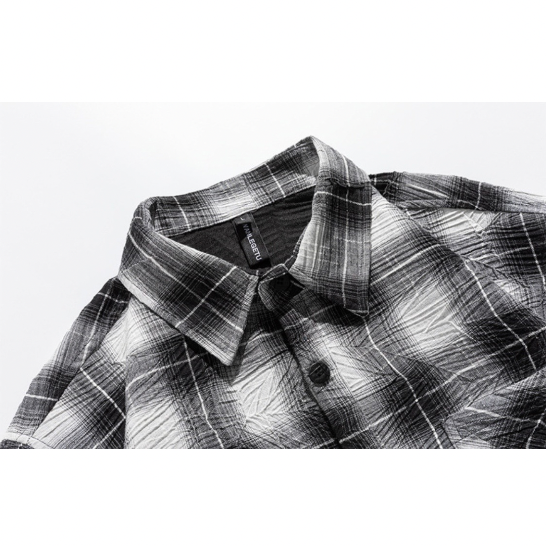 ウィンクルコットンPE　チェック　シャツ　N1215