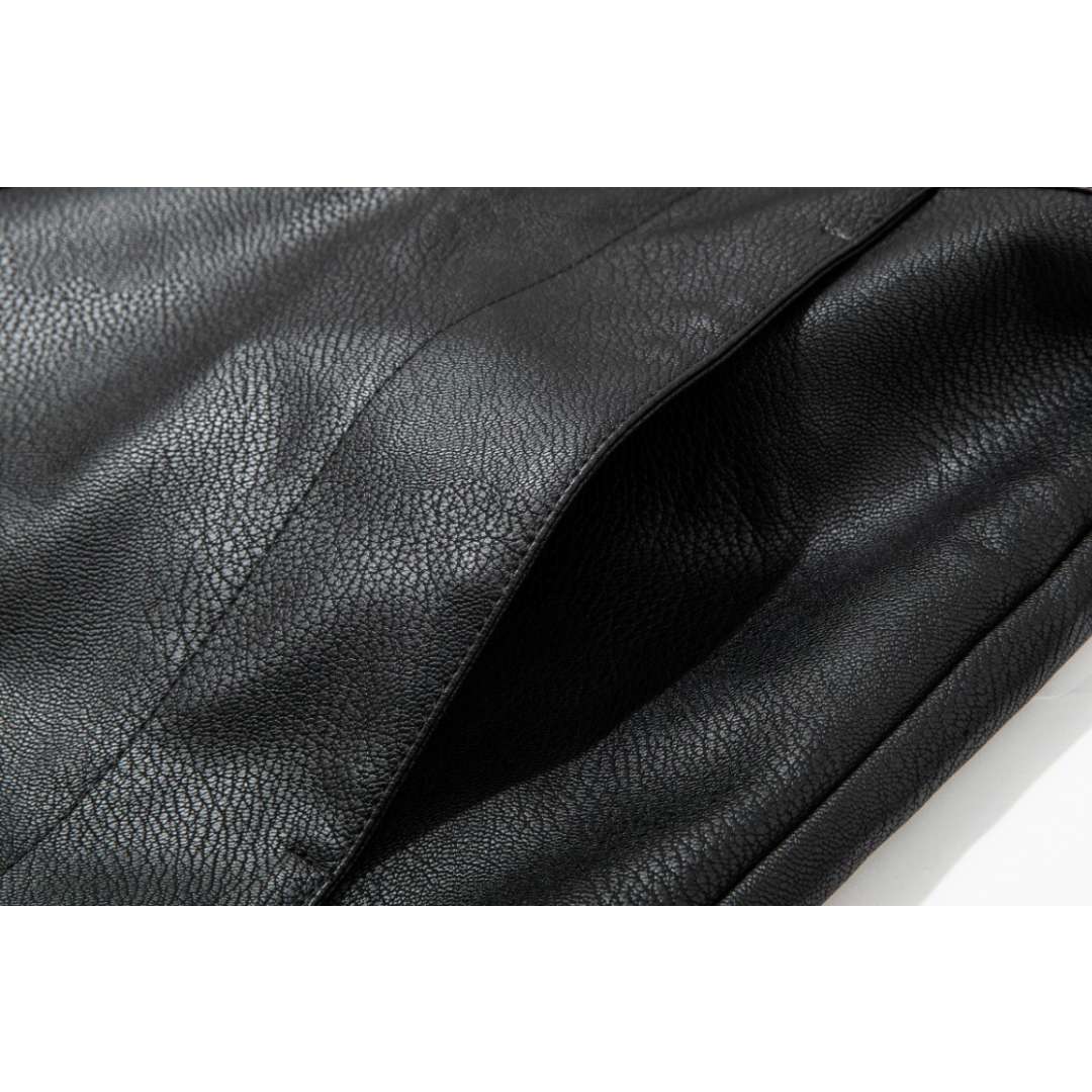 PUレザー　スタンドカラージャケット　N913