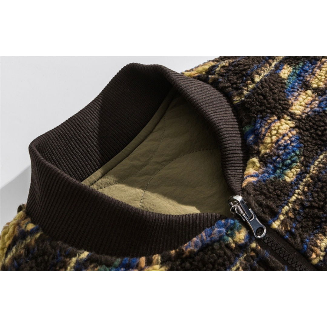 リバーシブル　ウェーブキルト＆フリース　ベスト　N819