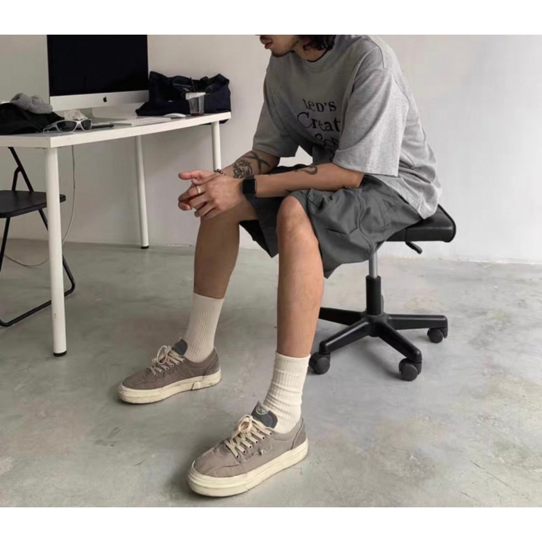 ベルテッド　ユーティリティ　ワイド　ショートパンツ　N284