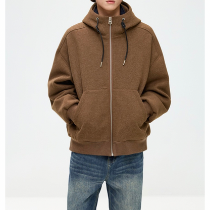 ダウンライナー　フェイクレイヤード　フードジャケット　N1007