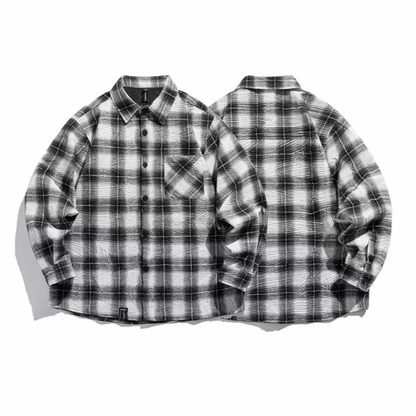 ウィンクルコットンPE　チェック　シャツ　N1215