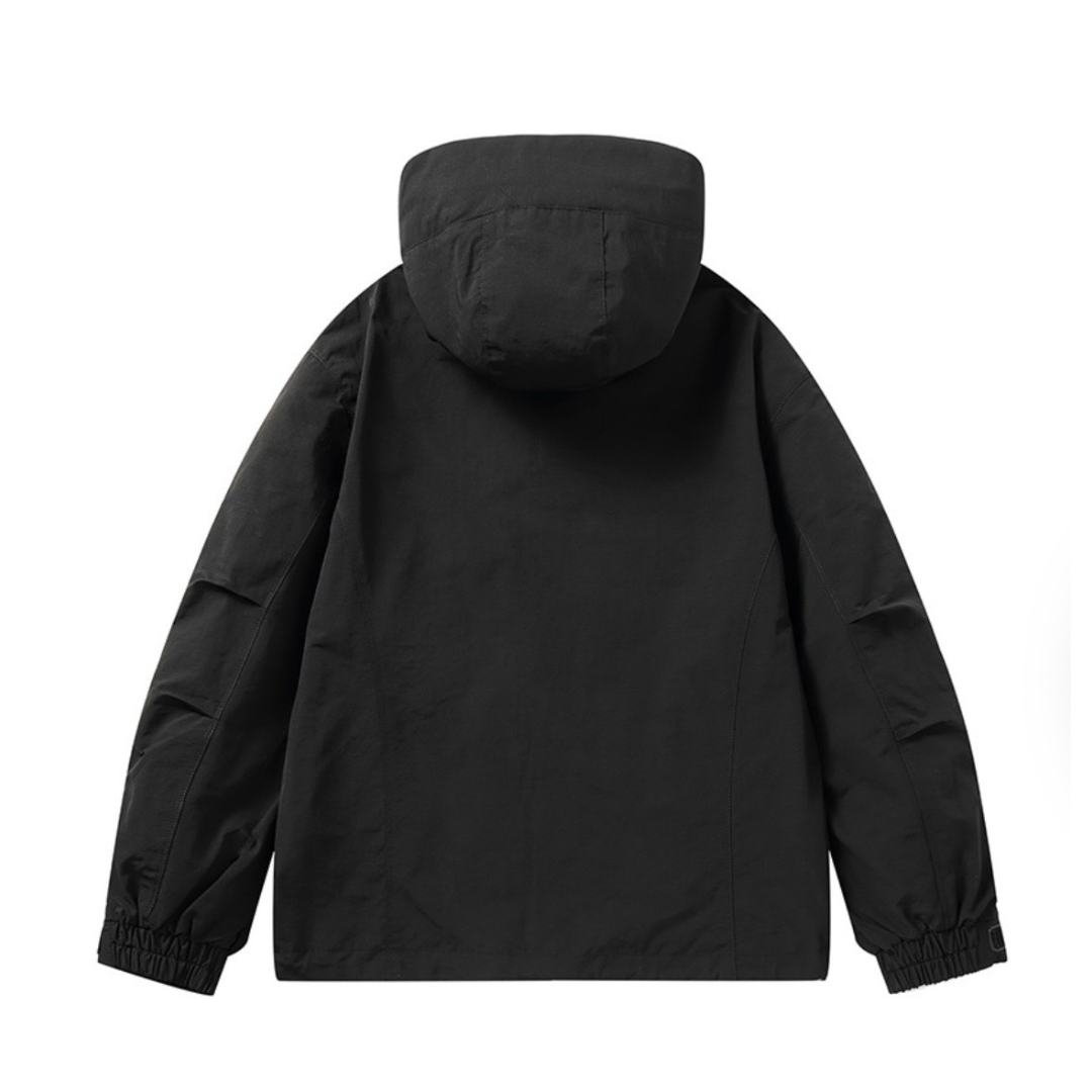 コットンナイロン　フードジャケット　N1221