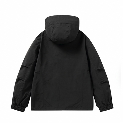 コットンナイロン　フードジャケット　N1221