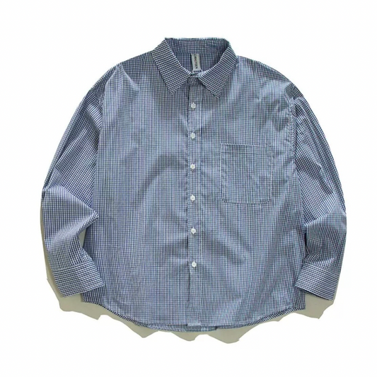 ストレッチコットンナイロン　マイクロチェック　レギュラーシャツ　N1259