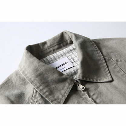 ウォッシュドグレー　ジップジャケット　N1234