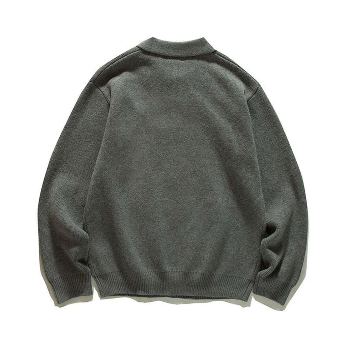 起毛天竺編み　ポロカラー　ニット　N903