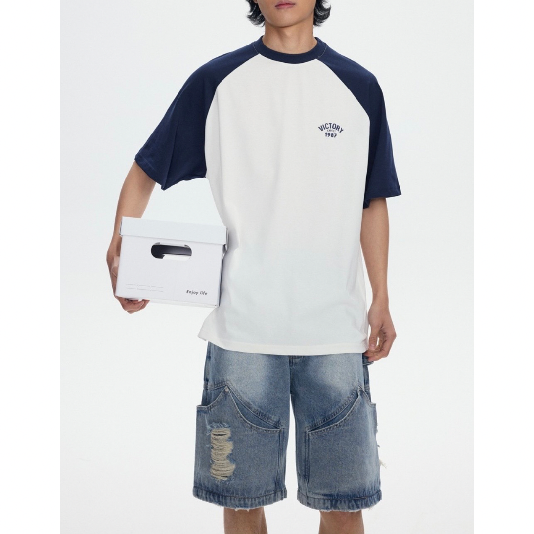 カレッジプリント　ラグランスリーブ　Tシャツ　1597
