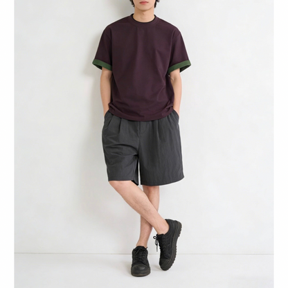コットンポリ　バイカラーヘム　Tシャツ　N1591