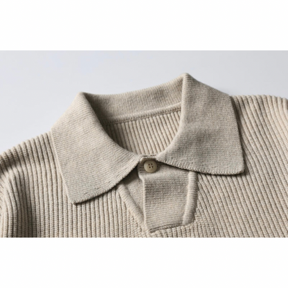 ポロカラー　リブニット　N987