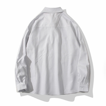 ペールストライプ　フラップポケット　シャツ　N1207