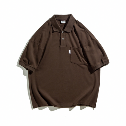 Cotton polyester wide polo shirt N400