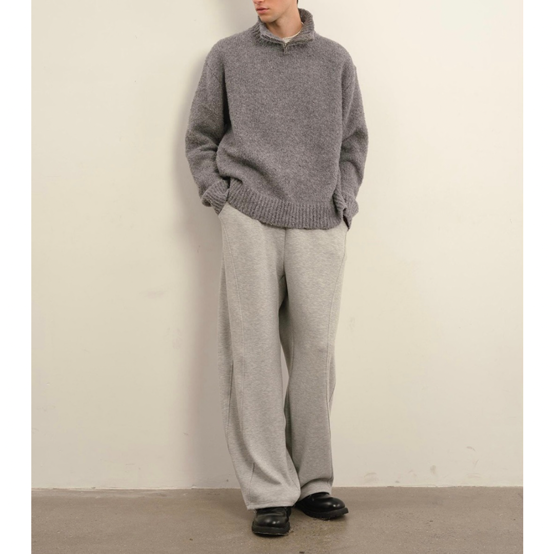 ブークレ　ハーフジップ　ニット　N931