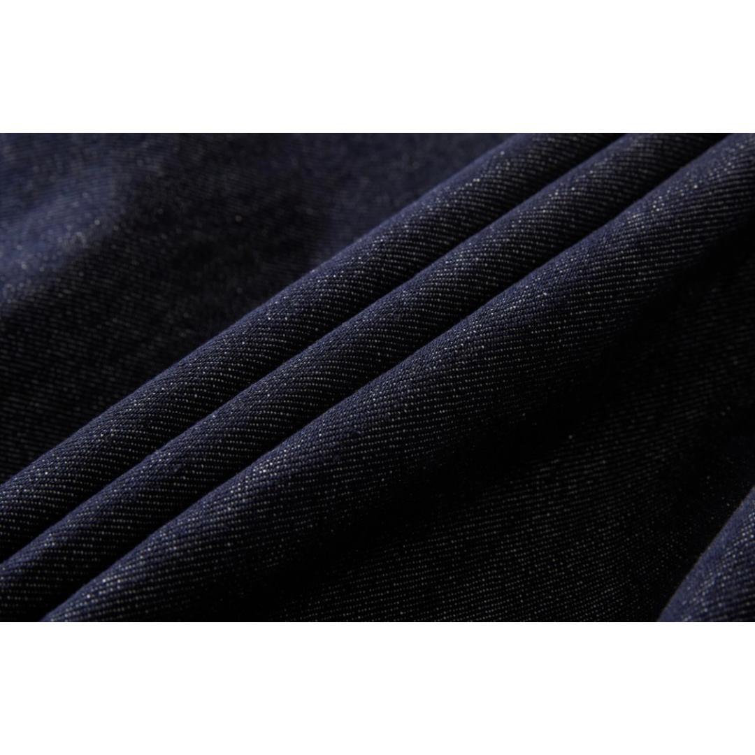 PUレザーカラー　デニム　ジップアップジャケット　N1064