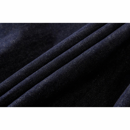 PUレザーカラー　デニム　ジップアップジャケット　N1064