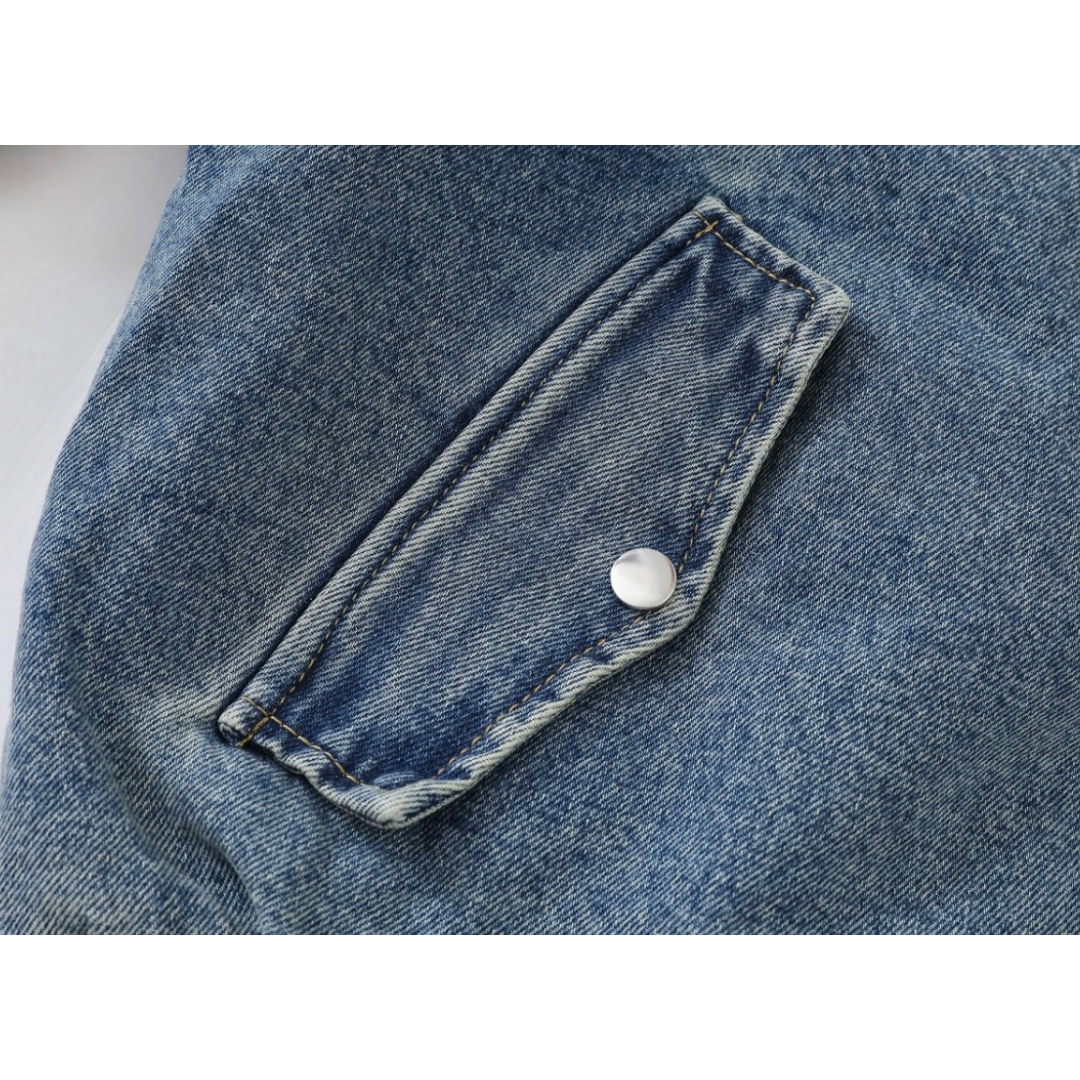 ライナーキルティング　ウォッシュデニム　ジップジャケット　N890