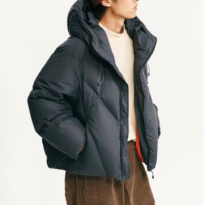 ホワイトダウン　ナイロン　フードジャケット　N955