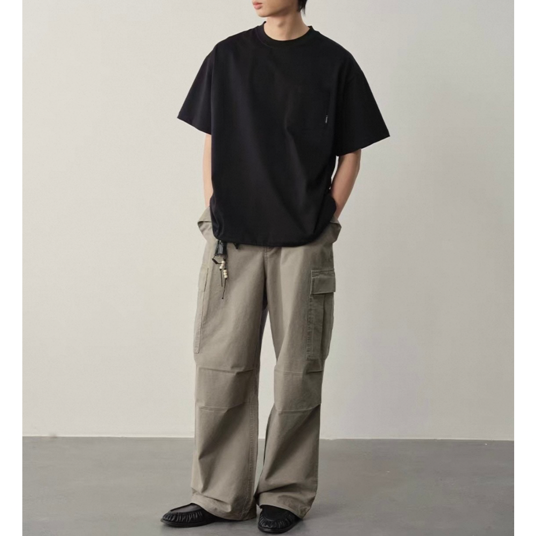 コットンポリ　ドロストヘム　　Tシャツ　N1573