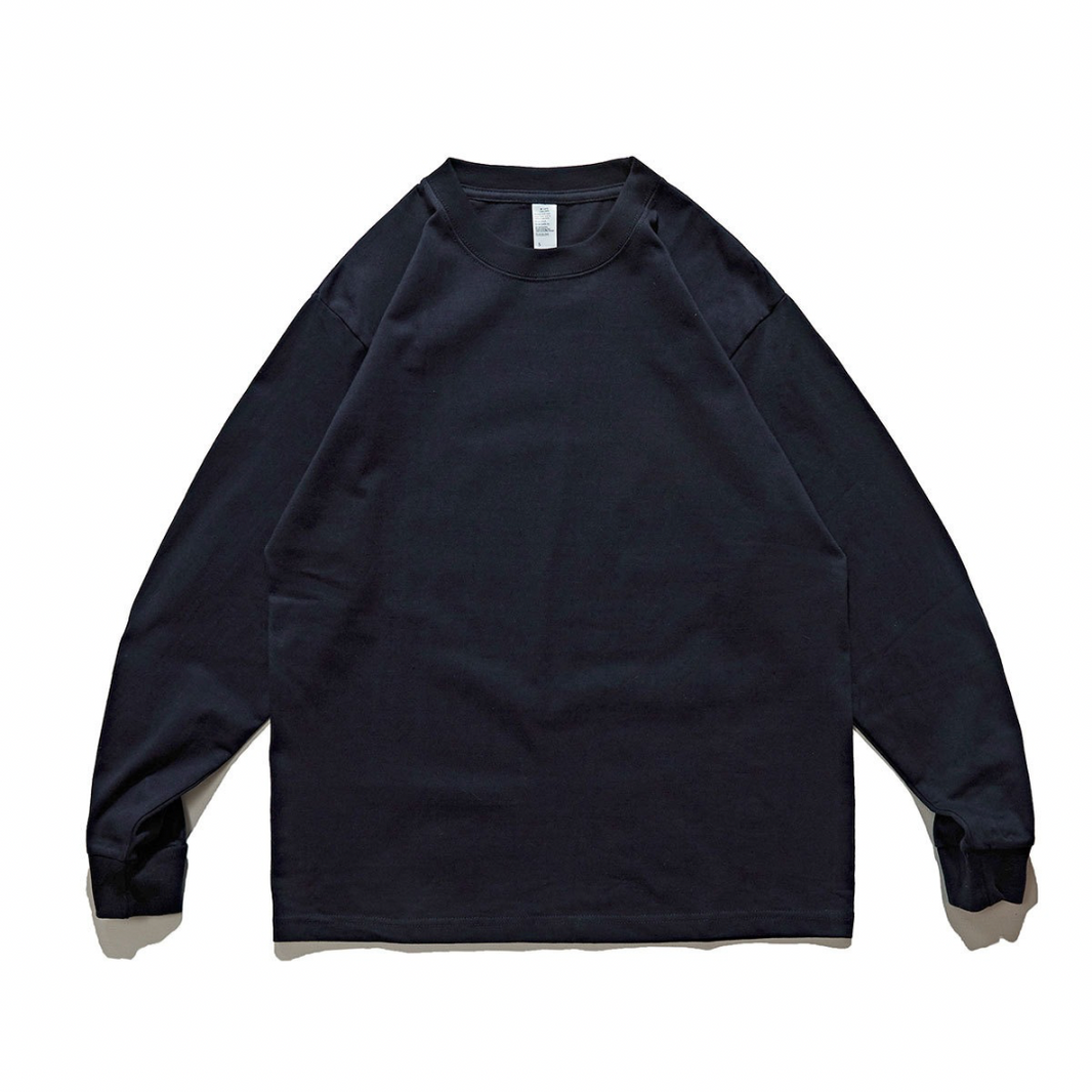 Basic Wide Long-Sleeve T-shirt N1366 ネイビーブルー