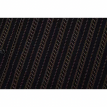 ダークマルチストライプ　シャツ　N652