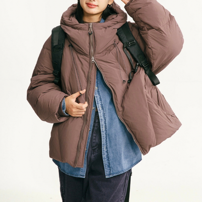 ホワイトダウン　ナイロン　フードジャケット　N955