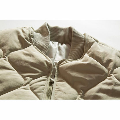 キルティング　リブカラージャケット　N905