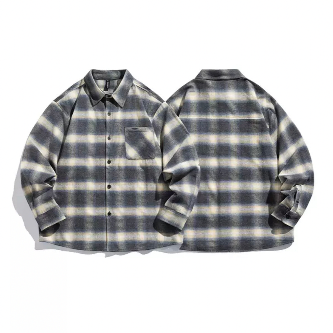 トーンカラー　ライトネルシャツ　N1214