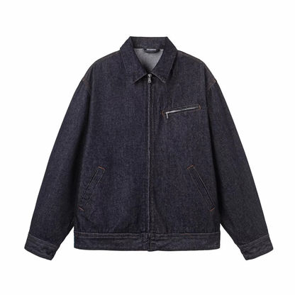 Denim zip-up jacket N1071