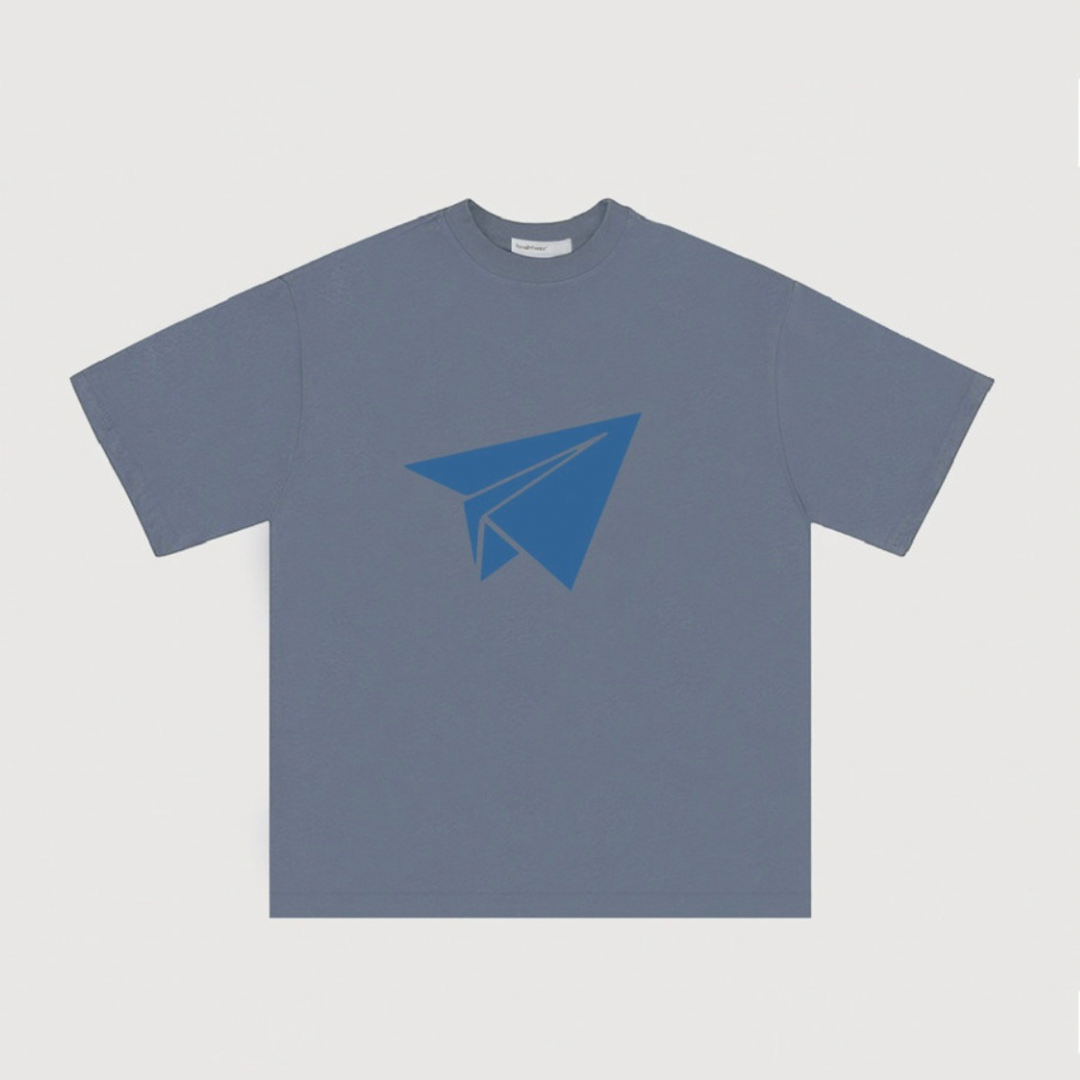 Paper Airplane　コットン　プリントTシャツ　N455