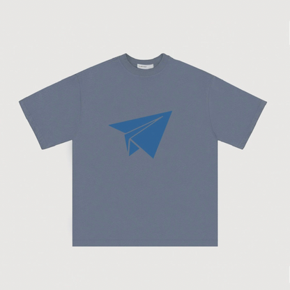 Paper Airplane　コットン　プリントTシャツ　N455