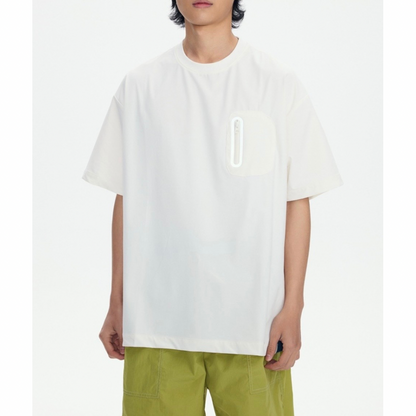 バイカラースリット　ストレッチナイロン　Tシャツ　N1582