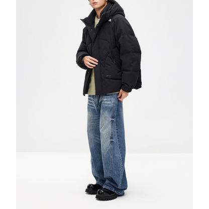 ダウン　ハイネックフード　ジャケット　N954