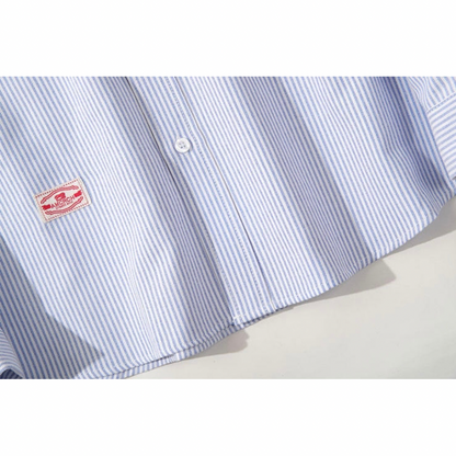 ペールストライプ　フラップポケット　シャツ　N1207