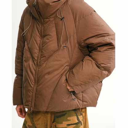 ホワイトダウン　ナイロン　フードジャケット　N955