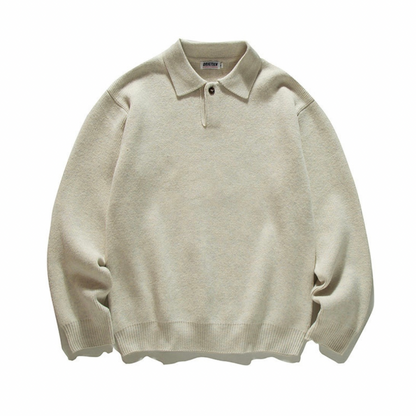起毛天竺編み　ポロカラー　ニット　N903