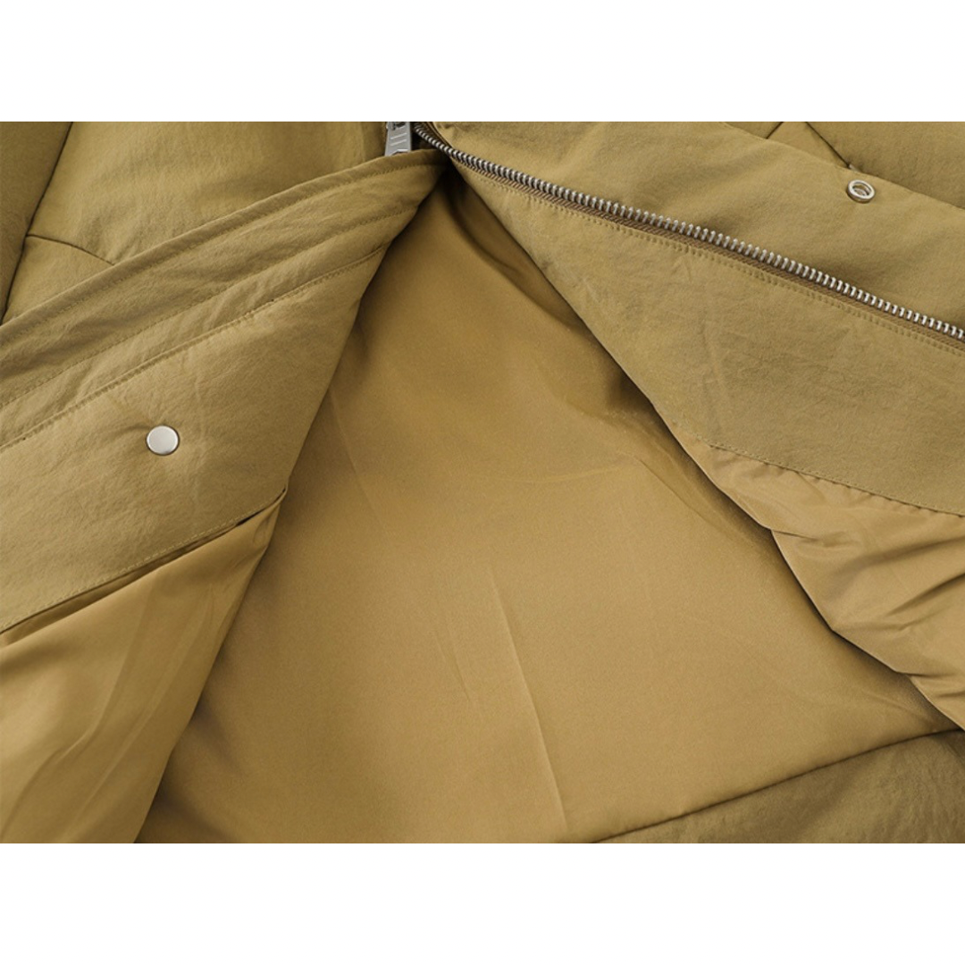 ホワイトダウン　変形パターン　フードジャケット　N915