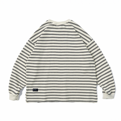 カノコボーダー　ストレッチ　ロングスリーブ　Tシャツ　N107
