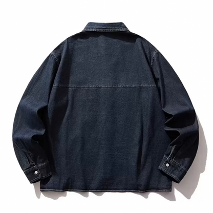 コットンポリ　センターライン　デニムシャツ　N1209