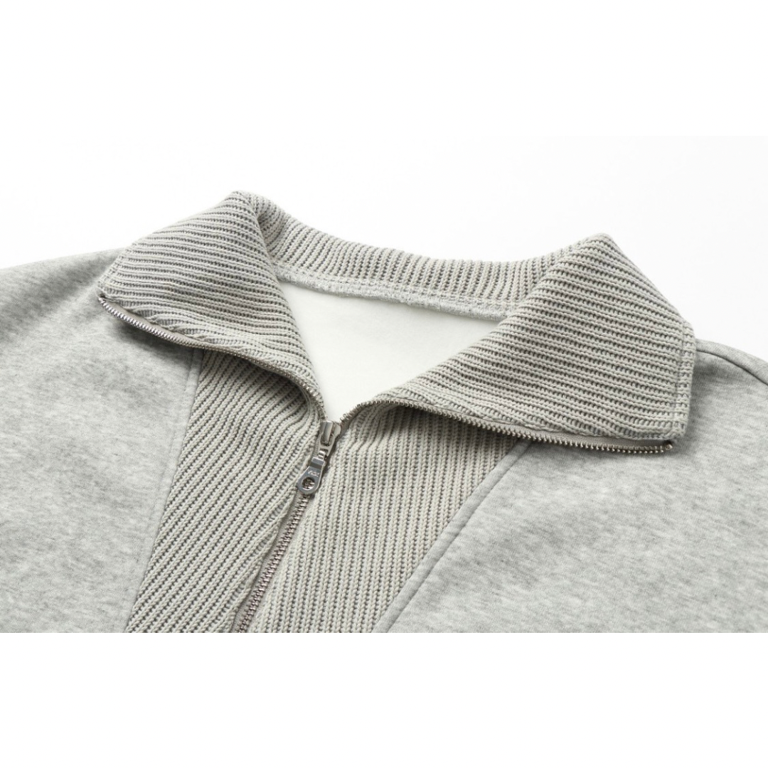 リブカラー　ハーフジップ　スウェット　N982